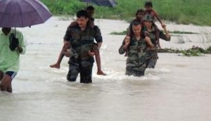 Large scale relief operation by Indian Army underway in flood hit areas of lower Assam