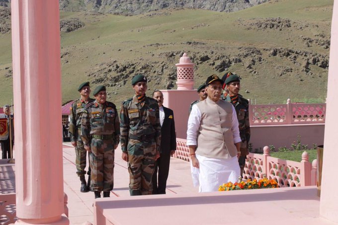 Rajnath Singh pays tribute to soldiers killed in Kargil war, will inaugurate two bridges