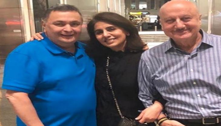Anupam Kher turns host for Rishi and Neetu Kapoor