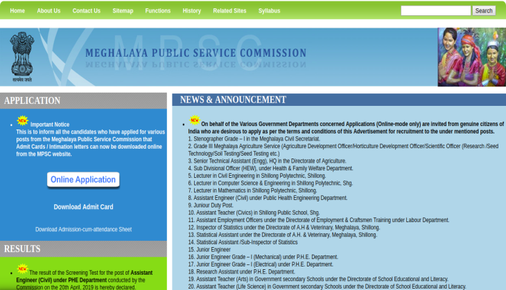 Meghalaya PSC Recruitment 2019: Apply for LDA, Assistant Teacher, Steno posts; check official notification