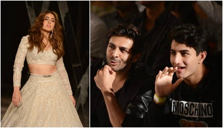 Kartik Aaryan and Ibrahim spotted together as Sara Ali Khan walks the ramp; video inside