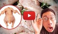 Believe it or not! Watch how raw chicken jumps out of dish prepared at restaurant; netizens left shocked!