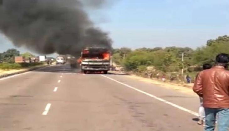 Fire in bus
