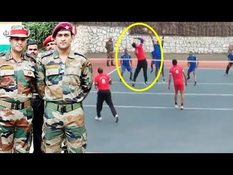 MS Dhoni spotted playing volleyball with his Territorial Army battalion; watch video