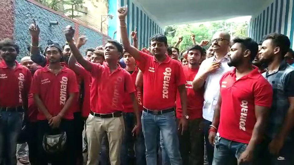West Bengal: Zomato executives on indefinite strike against delivering beef, pork