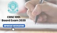 CBSE Class 10th Board Exam 2020: Board to conduct two separate exams for this subject; read details