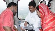Dharmendra Pradhan undertakes aerial survey of flood-hit areas in Odisha