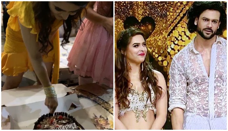 What! Nach Baliye 9 contestant Madhurima Tuli smears birthday cake on Vishal’s face