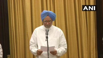 Former PM Manmohan Singh takes oath as Rajya Sabha member from Rajasthan