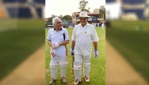 Congress leader Kapil Sibal shares old picture with Arun Jaitley playing cricket together