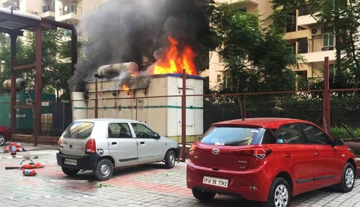 Greater Noida: Generator inside residential society catches fire