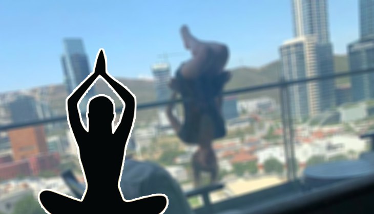 Oh No! Woman falls from balcony while attempting a Yoga asana; see viral pic