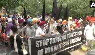 Sikhs launch massive protest outside Pakistan High Commission against forced conversions