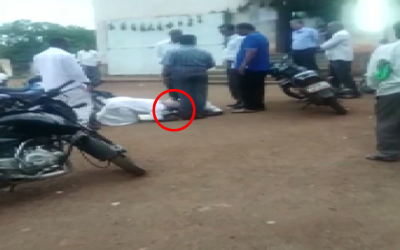 Telangana: Two farmers seen touching feet of Revenue officer requesting to settle land issue