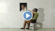 Incredible! Watch how artist gives 3-D effect to Amitabh Bachchan portrait; see viral video