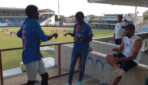 Watch: Rohit Sharma dancing and having fun with two of his Jamaican fan