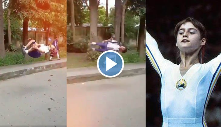 Romanian Olympic gold medallist shares video of two Indian kids performing somersault; netizens feel proud
