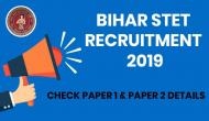 Bihar STET Syllabus 2019: Vacancies released for 37335 posts; check Paper 1, Paper 2 details
