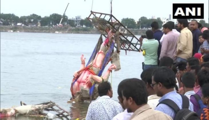 Hyderabad administration starts cleaning lakes post Ganesh immersion