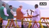 Gujarat: PM Modi performs Narmada 'aarti' at Sardar Sarovar dam