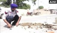 Punjab: Meet traffic cop who fills up potholes on Bhatinda roads