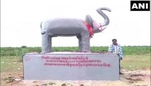 Chhattisgarh: Villagers install elephant statue to keep pachyderms from destroying crops