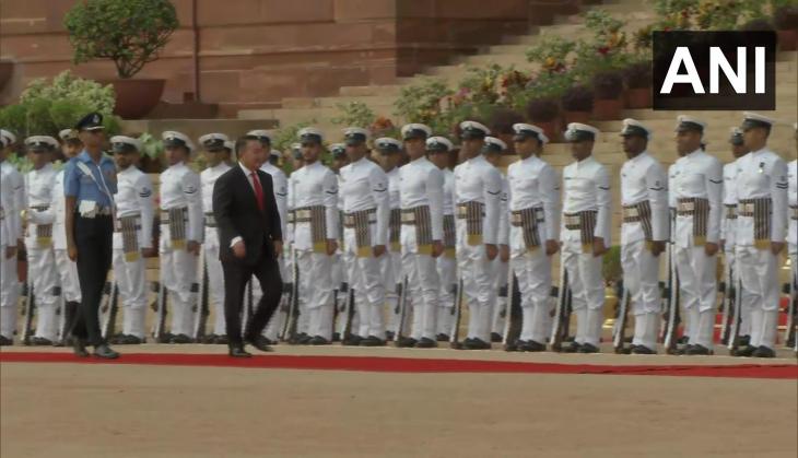 Mongolian President receives ceremonial reception at Rashtrapati Bhavan