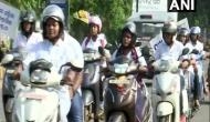 Bhubaneswar: Women's bike rally organised to spread awareness about wearing helmets