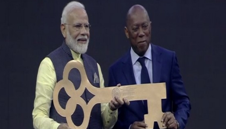 Howdy Modi: PM Modi given key to Houston on arrival at Houston