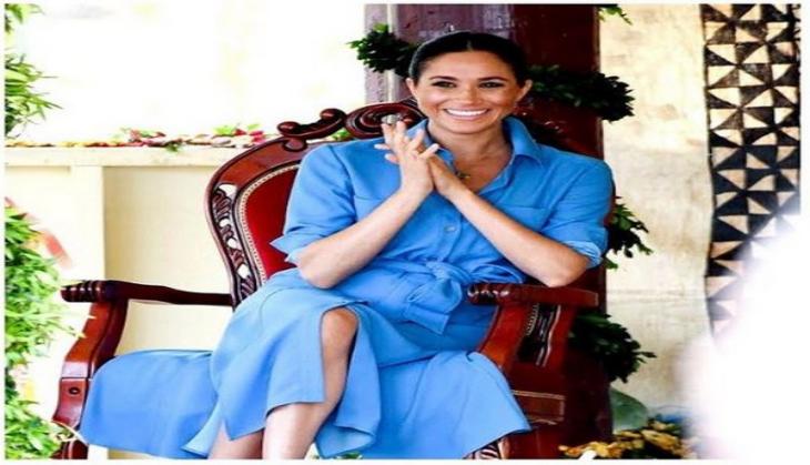 Meghan Markle repeats the blue dress she rocked during pregnancy!