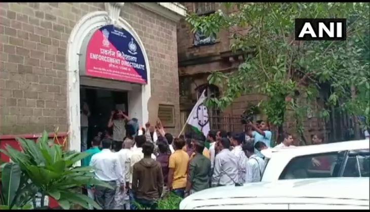 MSCB scam case: NCP protests at ED office