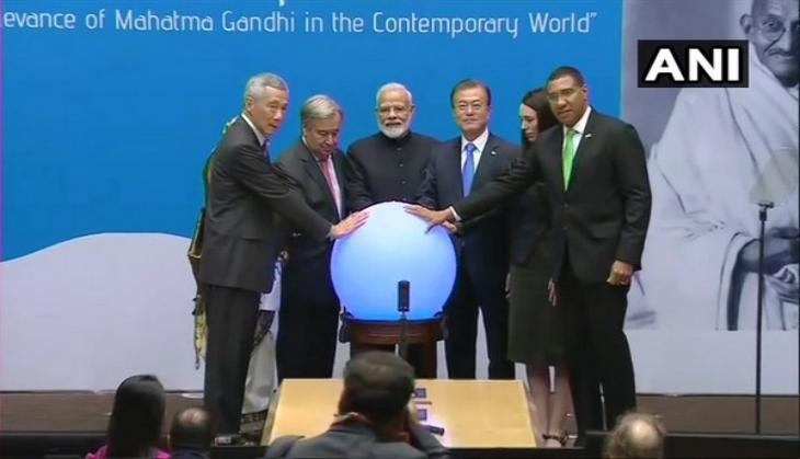 PM Modi inaugurates 'Gandhi Solar Park' at UN headquarters