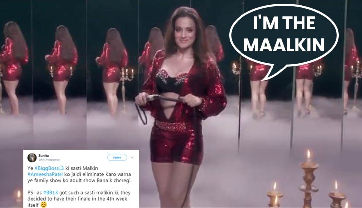 Bigg Boss 13: Ameesha Patel brutally trolled for 'maalkin' role; Netizens calls her, 'Sasti Maalkin'