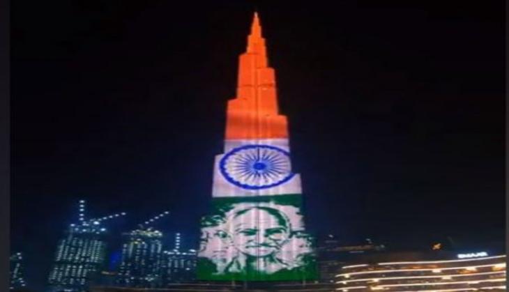 Tribute to Mahatma Gandhi: Burj Khalifa lit up with Bapu's images on his 150th birth anniversary