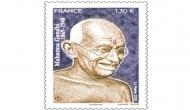 Mahatma Gandhi figures on postage stamp issued in France
