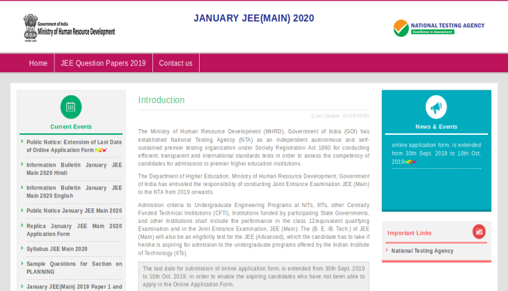 NTA JEE Main Exam 2020: Check out new exam pattern, marking scheme for Paper 1, Paper 2