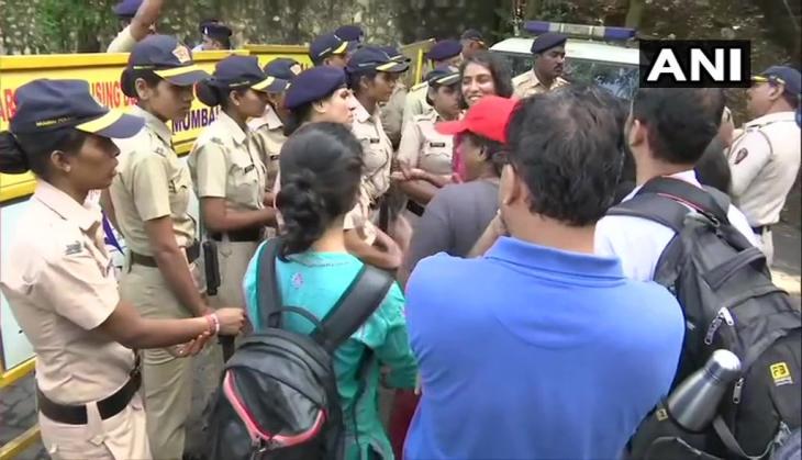  Mumbai: Heavy police deployment in Aarey Colony amid protests over cutting of trees