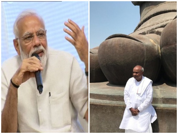 Post Devegowda's visit to State of Unity, PM tweets happy to see him there