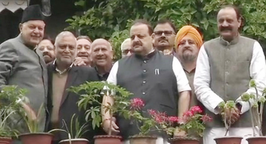 National Conference delegation meets Farooq Abdullah