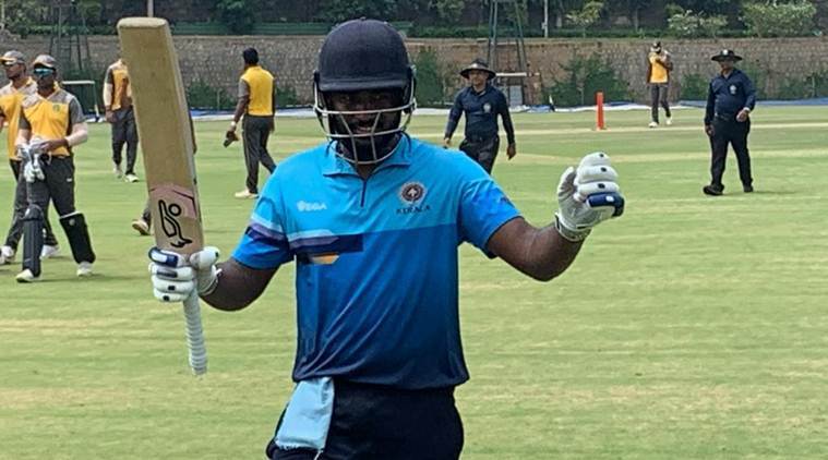 Twitter erupts as Sanju Samson knocks record breaking double century