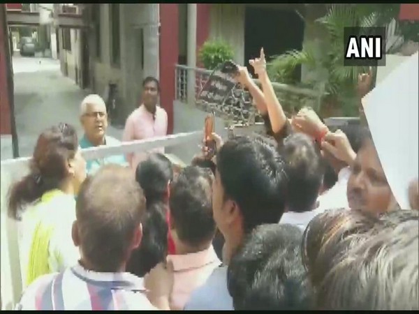 Bihar Floods: Locals protest outside Deputy CM residence in Patna