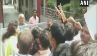 Bihar Floods: Locals protest outside Deputy CM residence in Patna
