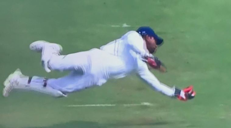 Watch: Wriddhiman Saha takes a stunning one handed catch on day 4 against South Africa