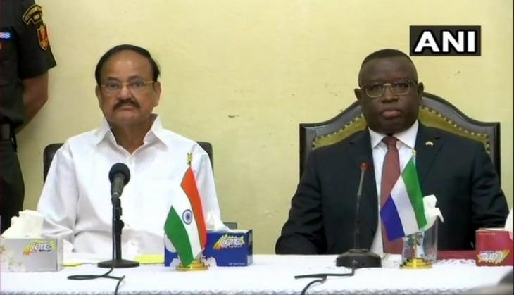 Vice President Naidu interacts with Indian diaspora in Sierra Leone