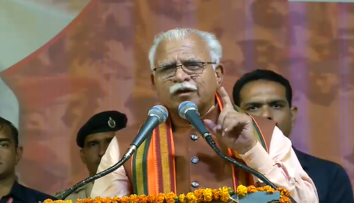 Haryana Polls: CM Manohar Lal Khattar hits out at Congress again for making Sonia Gandhi as party chief
