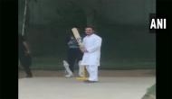 Watch: Rahul Gandhi Plays cricket after his chopper makes emergency landing in Rewari college