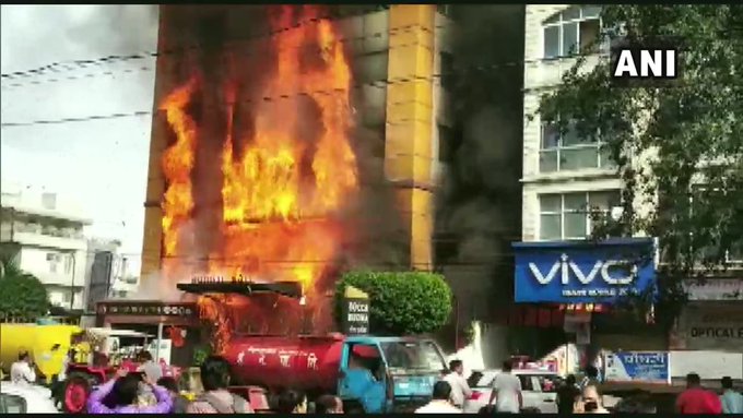 Indore hotel fire: Fire erupts at Golden Hotel, rescue operation underway