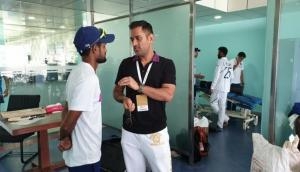 MS Dhoni visits Team India at JSCA Stadium Complex in Ranchi  