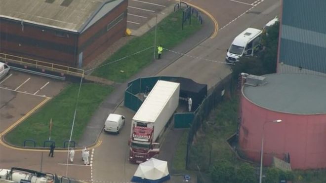 39 bodies recovered from truck container in London's industrial park, driver nabbed