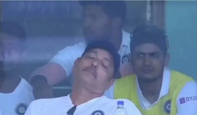 Twitter erupts as Ravi Shastri was caught napping at India vs South Africa match